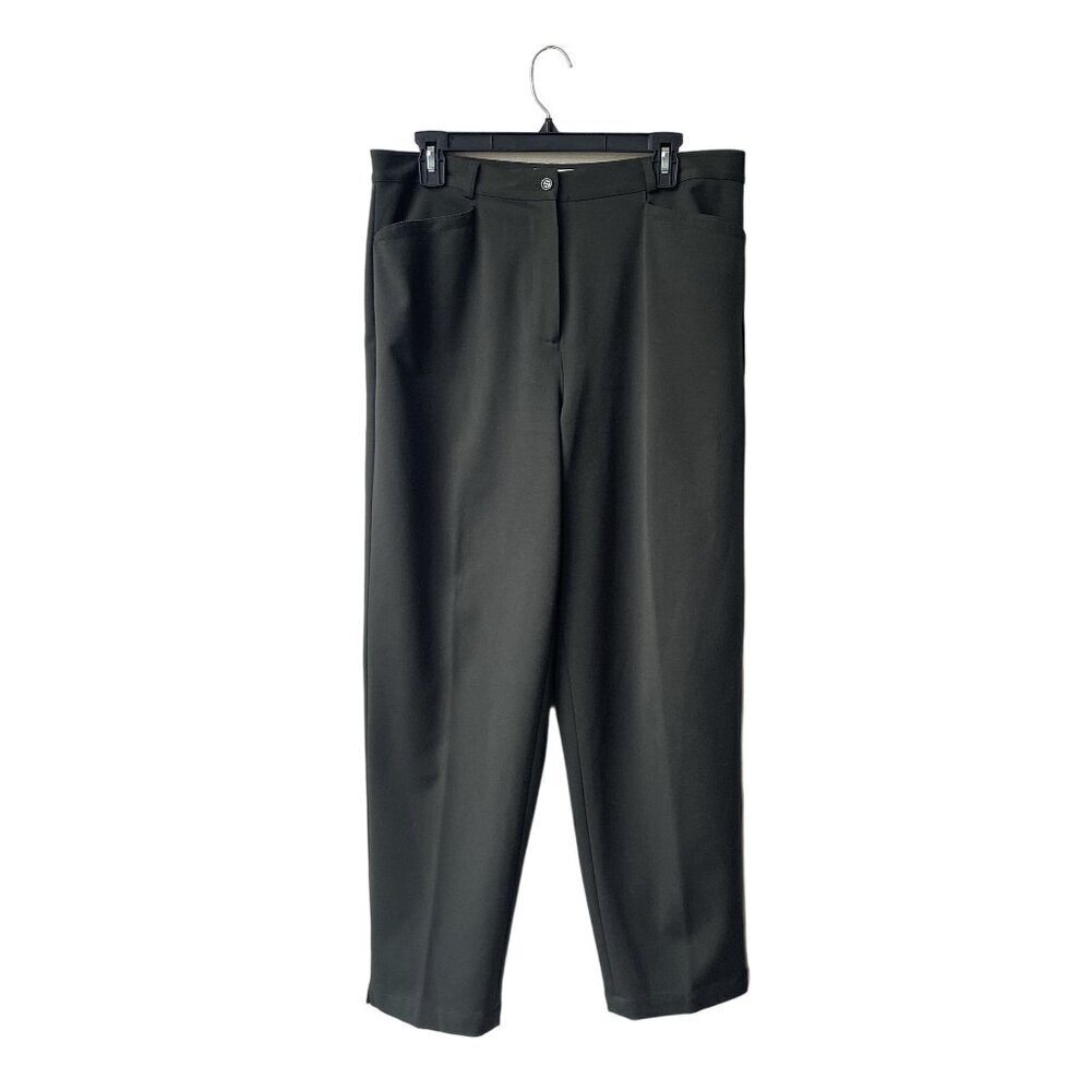 Talbots Womens Pants Size 14 Petite‎ Stretch Green Straight Leg Career Trouser